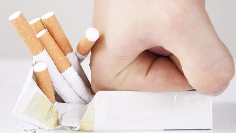 Brusca cessazione del fumo, che porta a disfunzioni del corpo
